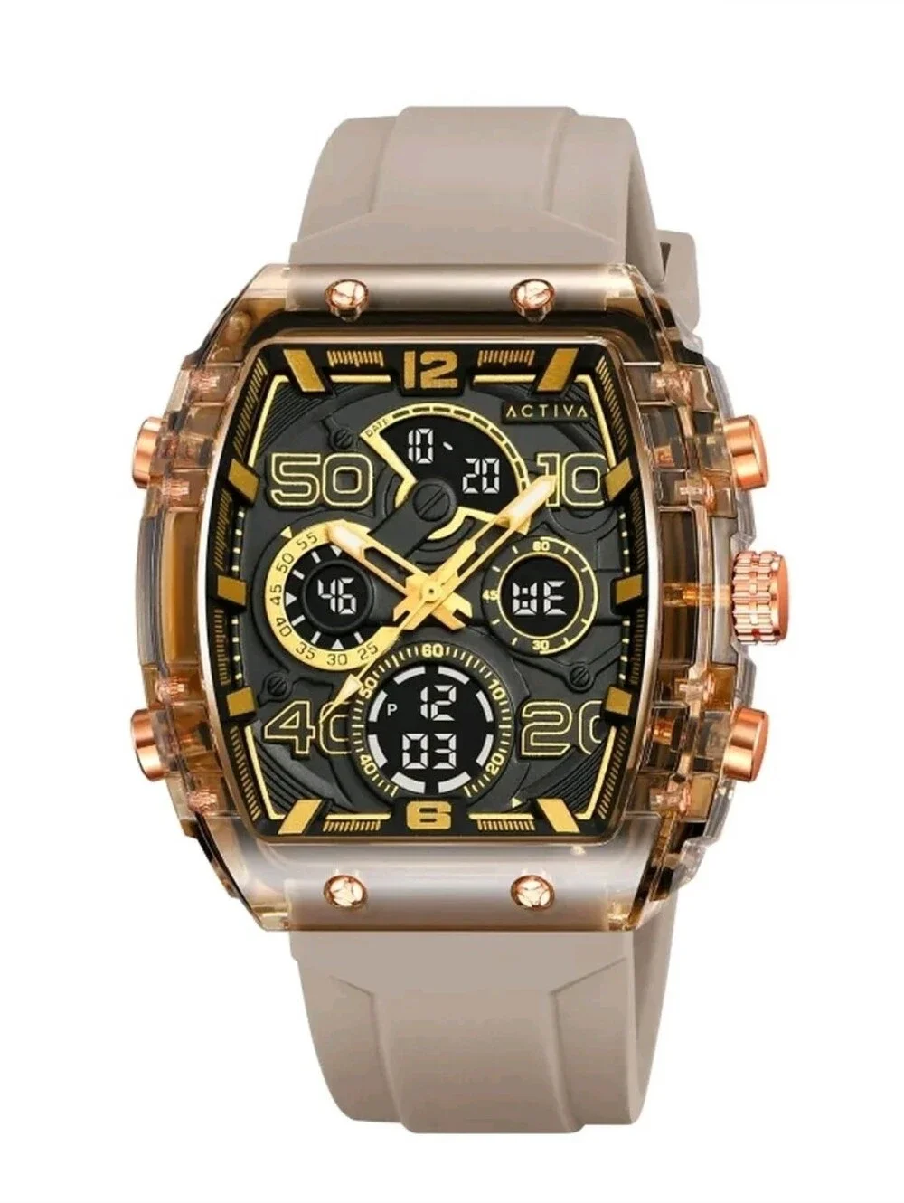 Activa Vion X Invicta Digital Essentials Men's Watch - 45mm. Apricot ACW8109-00